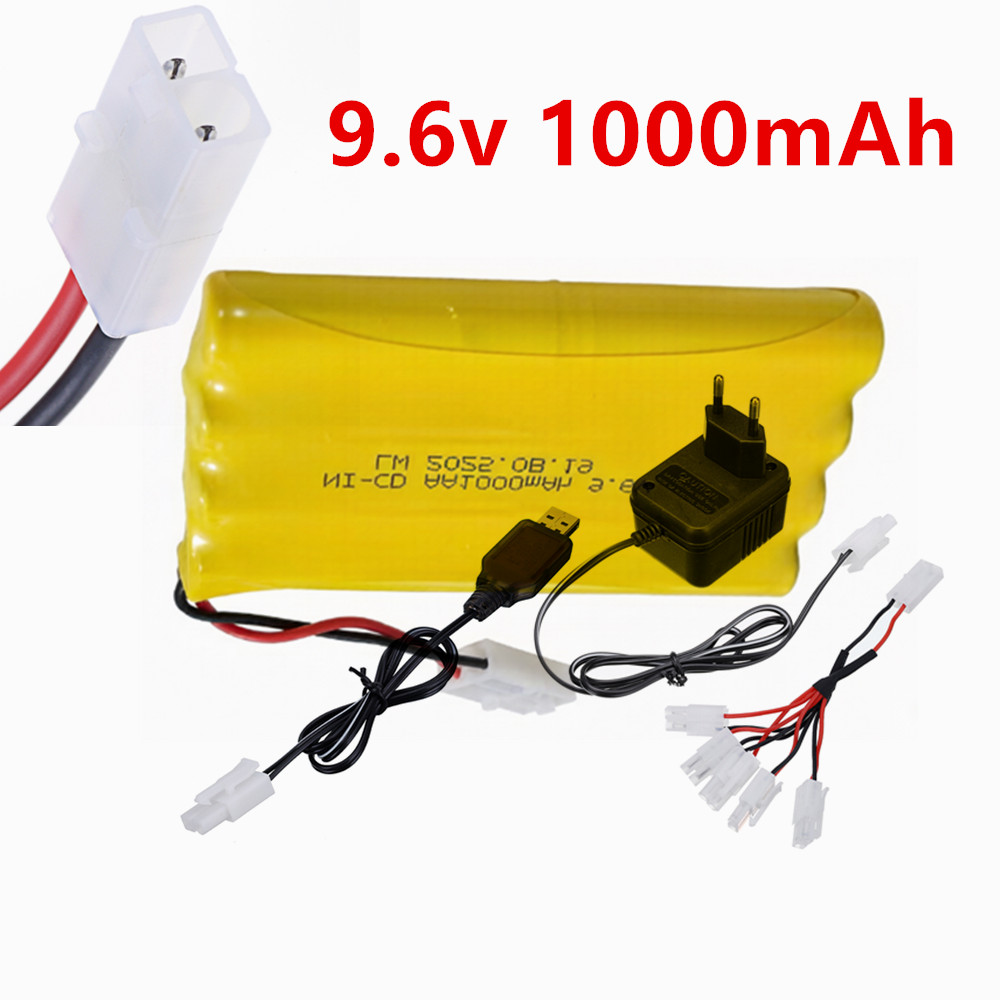 Rc Hobby Boat - 9.6V 1000mAh Ni-CD AA 충전식 배터리
