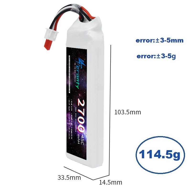 1/3PCS 2S 7.4V Lipo 배터리 2700mA - Rc Hobby Models 리뷰 및 가격