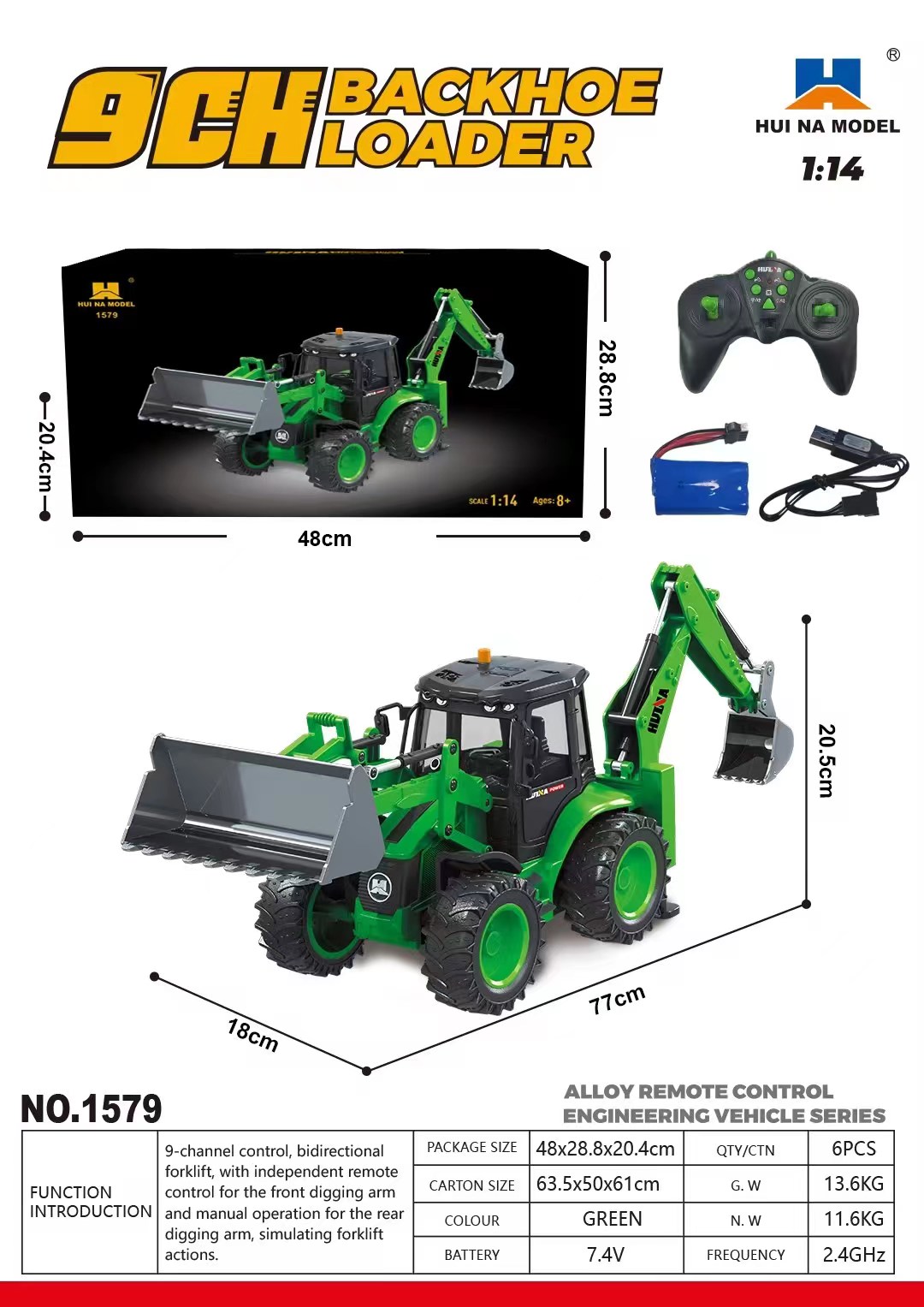 미국 판매 HUINA 1/14 1579 무선 조종 백호 - Rc Hobby Models 리뷰 및 가격